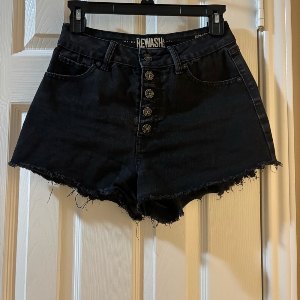Black Jean Shorts